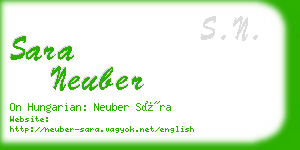 sara neuber business card